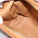 CELINE Macadam Canvas Clutch Bag PVC Leather Brown Gold Auth BA13530V-16