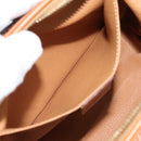 CELINE Macadam Canvas Clutch Bag PVC Leather Brown Gold Auth BA13530V-17