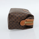 CELINE Macadam Canvas Clutch Bag PVC Leather Brown Gold Auth BA13530V-5