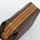 CELINE Macadam Canvas Clutch Bag PVC Leather Brown Gold Auth BA13530V-6