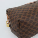 CELINE Macadam Canvas Clutch Bag PVC Leather Brown Gold Auth BA13530V-9