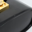 Gianni Versace Hand Bag Leather 2way Black Gold Auth BA13533A-9