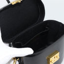 Gianni Versace Hand Bag Leather 2way Black Gold Auth BA13533A-22