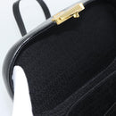 Gianni Versace Hand Bag Leather 2way Black Gold Auth BA13533A-10
