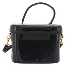 Gianni Versace Hand Bag Leather 2way Black Gold Auth BA13533A-2