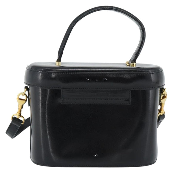 Gianni Versace Handtas Leer 2way Zwart Goud Auth BA13533A