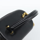Gianni Versace Hand Bag Leather 2way Black Gold Auth BA13533A-7