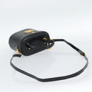 Gianni Versace Hand Bag Leather 2way Black Gold Auth BA13533A-8