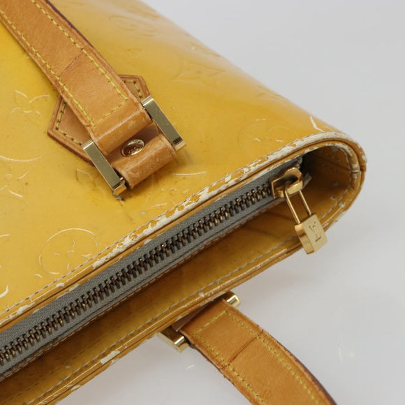 LOUIS VUITTON Monogram Vernis Houston Hand Bag Gris M91053 LV Auth BA13534
