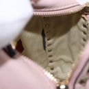 VALENTINO Studs Backpack Leather Pink Gold Auth BA13535-22