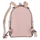 VALENTINO Studs Backpack Leather Pink Gold Auth BA13535-2