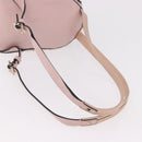 VALENTINO Studs Backpack Leather Pink Gold Auth BA13535-8