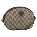 GUCCI GG Supreme Shoulder Bag PVC Beige Gold Auth BA13536-1