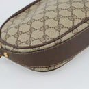 GUCCI GG Supreme Shoulder Bag PVC Beige Gold Auth BA13536-16