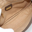 GUCCI GG Supreme Shoulder Bag PVC Beige Gold Auth BA13536-11