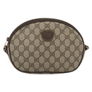 GUCCI GG Supreme Shoulder Bag PVC Beige Gold Auth BA13536-13