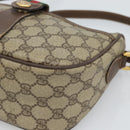 GUCCI GG Supreme Web Sherry Line Bag PVC Beige Gold 89 02 032 Auth BA13538-14