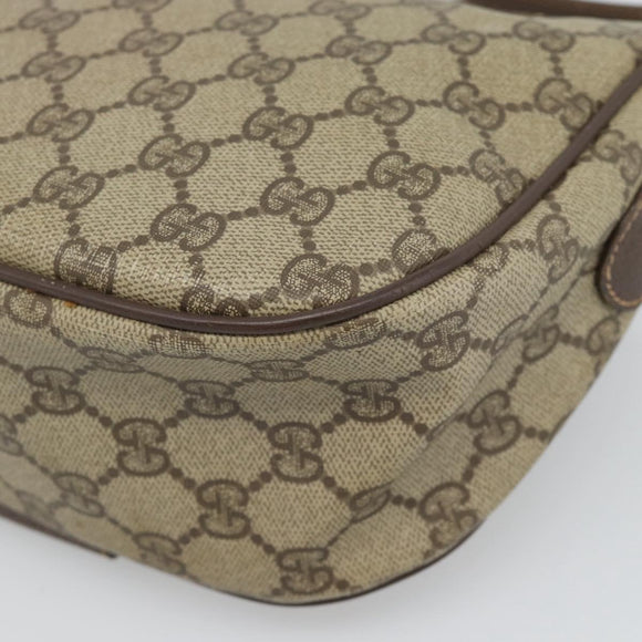 GUCCI GG Supreme Web Sherry Line Bag PVC Beige Gold 89 02 032 Auth BA13538