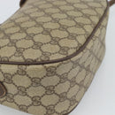 GUCCI GG Supreme Web Sherry Line Bag PVC Beige Gold 89 02 032 Auth BA13538-17