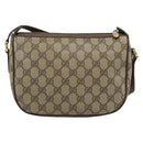 GUCCI GG Supreme Web Sherry Line Bag PVC Beige Gold 89 02 032 Auth BA13538-2