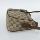 GUCCI GG Supreme Web Sherry Line Bag PVC Beige Gold 89 02 032 Auth BA13538-4