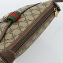 GUCCI GG Supreme Web Sherry Line Bag PVC Beige Gold 89 02 032 Auth BA13538-6