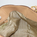 PRADA Hand Bag Leather Brown Gold Auth BA13540A-22