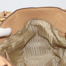 PRADA Hand Bag Leather Brown Gold Auth BA13540A-23