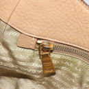 PRADA Hand Bag Leather Brown Gold Auth BA13540A-24
