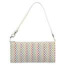 Salvatore Ferragamo Gancini Shoulder Bag Leather White Silver Auth BA13542V-13