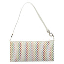 Salvatore Ferragamo Gancini Shoulder Bag Leather White Silver Auth BA13542V-2