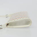Salvatore Ferragamo Gancini Shoulder Bag Leather White Silver Auth BA13542V-4