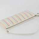 Salvatore Ferragamo Gancini Shoulder Bag Leather White Silver Auth BA13542V-6