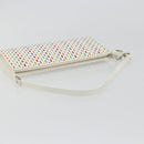 Salvatore Ferragamo Gancini Shoulder Bag Leather White Silver Auth BA13542V-7