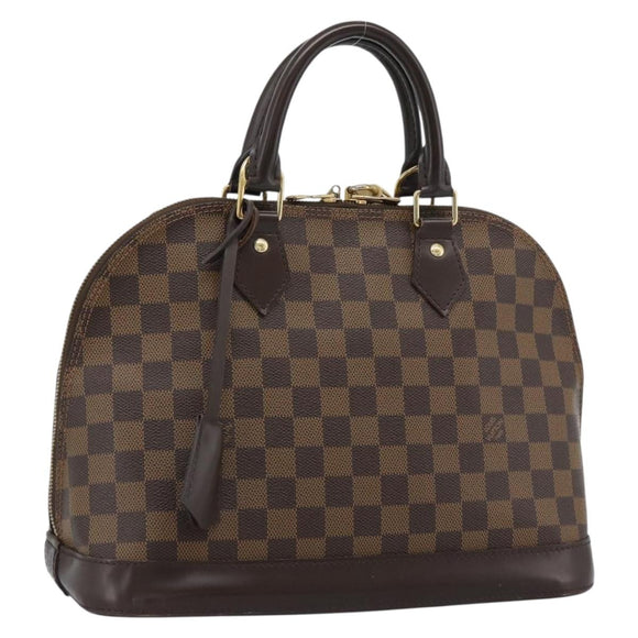 LOUIS VUITTON Damier Ebene Alma Hand Bag N51131 LV Auth BA13543