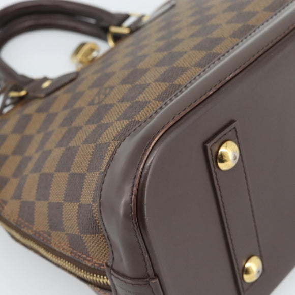 LOUIS VUITTON Damier Ebene Alma Hand Bag N51131 LV Auth BA13543