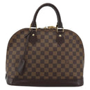 LOUIS VUITTON Damier Ebene Alma Hand Bag N51131 LV Auth BA13543-13