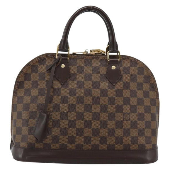 LOUIS VUITTON Damier Ebene Alma Hand Bag N51131 LV Auth BA13543