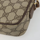 GUCCI GG Supreme Shoulder Bag PVC Beige Gold Auth BA13547-14