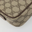 GUCCI GG Supreme Shoulder Bag PVC Beige Gold Auth BA13547-15
