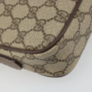 GUCCI GG Supreme Shoulder Bag PVC Beige Gold Auth BA13547-17