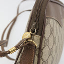 GUCCI GG Supreme Shoulder Bag PVC Beige Gold Auth BA13547-9