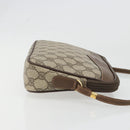 GUCCI GG Supreme Shoulder Bag PVC Beige Gold Auth BA13547-3