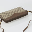 GUCCI GG Supreme Shoulder Bag PVC Beige Gold Auth BA13547-6