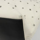Jimmy Choo Studs Tote Bag Leather White Silver Auth BA13552-16