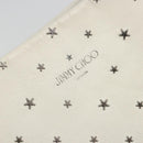 Jimmy Choo Studs Tote Bag Leather White Silver Auth BA13552-17
