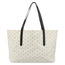 Jimmy Choo Studs Tote Bag Leather White Silver Auth BA13552-13