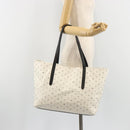 Jimmy Choo Studs Tote Bag Leather White Silver Auth BA13552-21