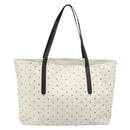 Jimmy Choo Studs Tote Bag Leather White Silver Auth BA13552-2