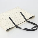 Jimmy Choo Studs Tote Bag Leather White Silver Auth BA13552-6